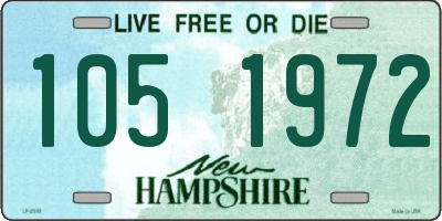 NH license plate 1051972