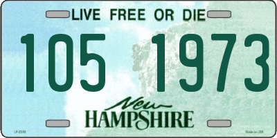 NH license plate 1051973