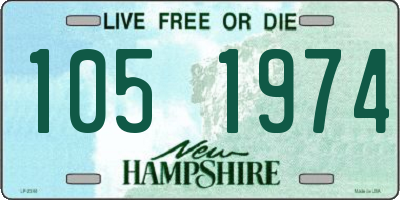 NH license plate 1051974