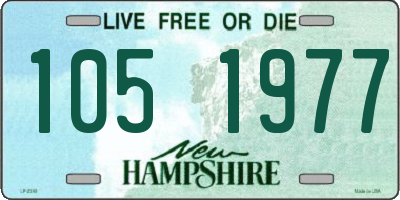 NH license plate 1051977