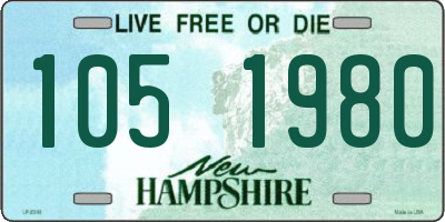 NH license plate 1051980