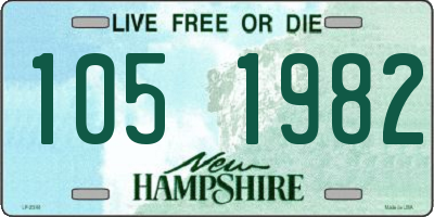 NH license plate 1051982