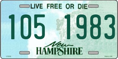 NH license plate 1051983