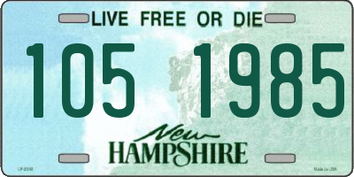 NH license plate 1051985