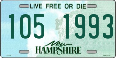 NH license plate 1051993