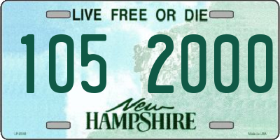 NH license plate 1052000