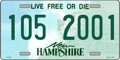 NH license plate 1052001