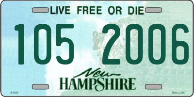 NH license plate 1052006