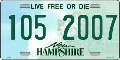 NH license plate 1052007