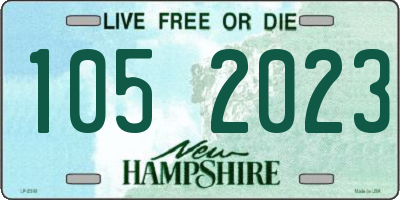 NH license plate 1052023