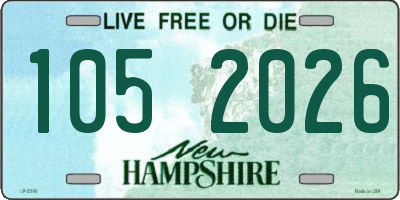 NH license plate 1052026