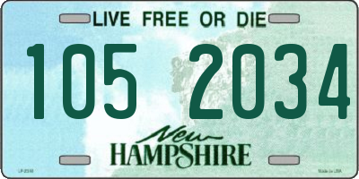 NH license plate 1052034