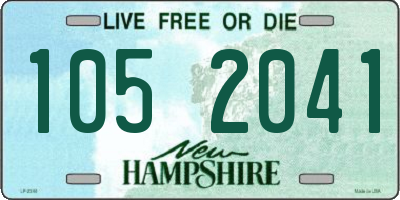 NH license plate 1052041