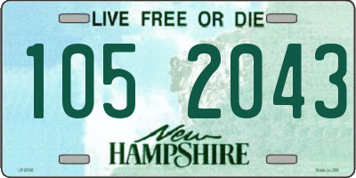 NH license plate 1052043