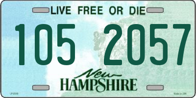 NH license plate 1052057