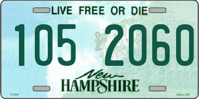 NH license plate 1052060