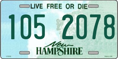 NH license plate 1052078