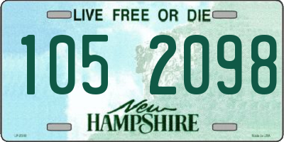 NH license plate 1052098