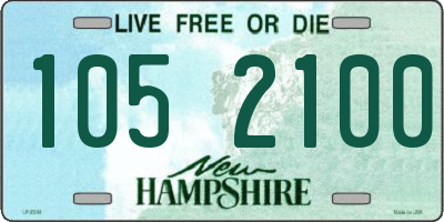 NH license plate 1052100