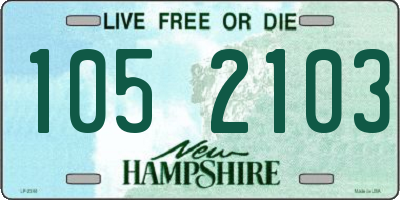 NH license plate 1052103