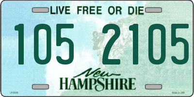 NH license plate 1052105
