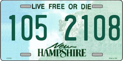 NH license plate 1052108