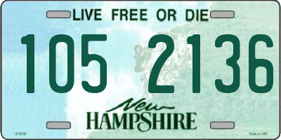 NH license plate 1052136