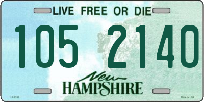 NH license plate 1052140