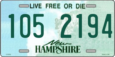 NH license plate 1052194