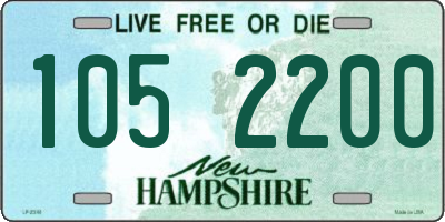 NH license plate 1052200