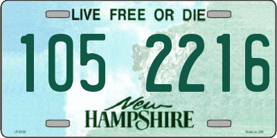NH license plate 1052216
