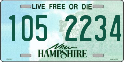 NH license plate 1052234