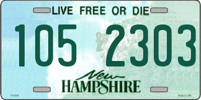 NH license plate 1052303
