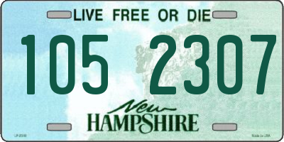 NH license plate 1052307