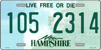 NH license plate 1052314