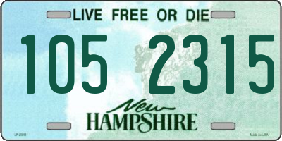 NH license plate 1052315