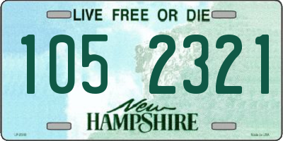 NH license plate 1052321