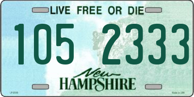 NH license plate 1052333