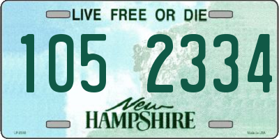 NH license plate 1052334