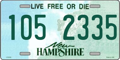 NH license plate 1052335