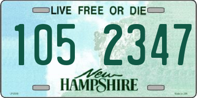 NH license plate 1052347