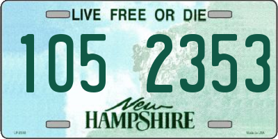 NH license plate 1052353