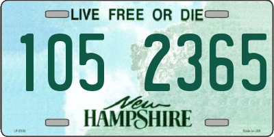 NH license plate 1052365