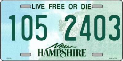 NH license plate 1052403
