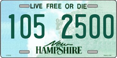 NH license plate 1052500