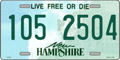 NH license plate 1052504