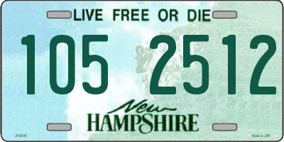 NH license plate 1052512