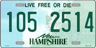 NH license plate 1052514