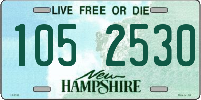 NH license plate 1052530