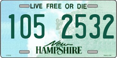 NH license plate 1052532